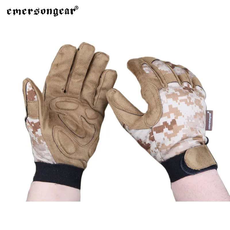 Emersongear-guantes tácticos ligeros de camuflaje, protección de manos para combate con dedos completos, para acampar, pescar, cazar, senderismo al aire libre AOR1 - imagen 2
