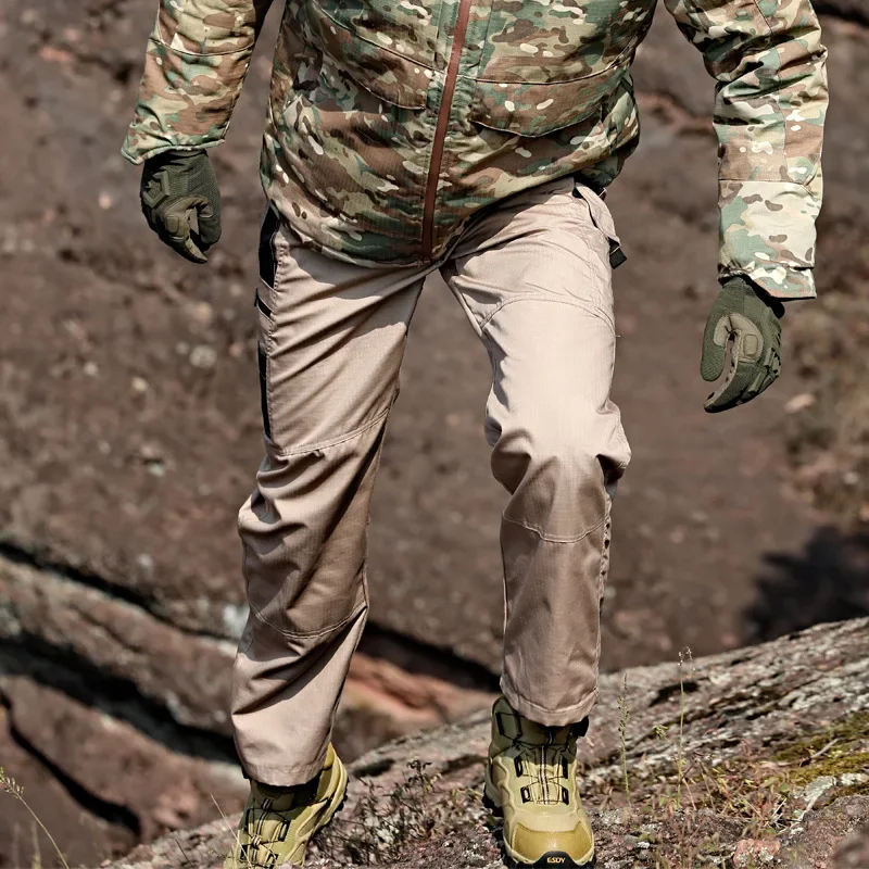 Pantalones Cargo tácticos militares con múltiples bolsillos para hombre, pantalones casuales, pantalones de senderismo al aire libre, monos de entrenamiento resistentes al desgaste - imagen 3