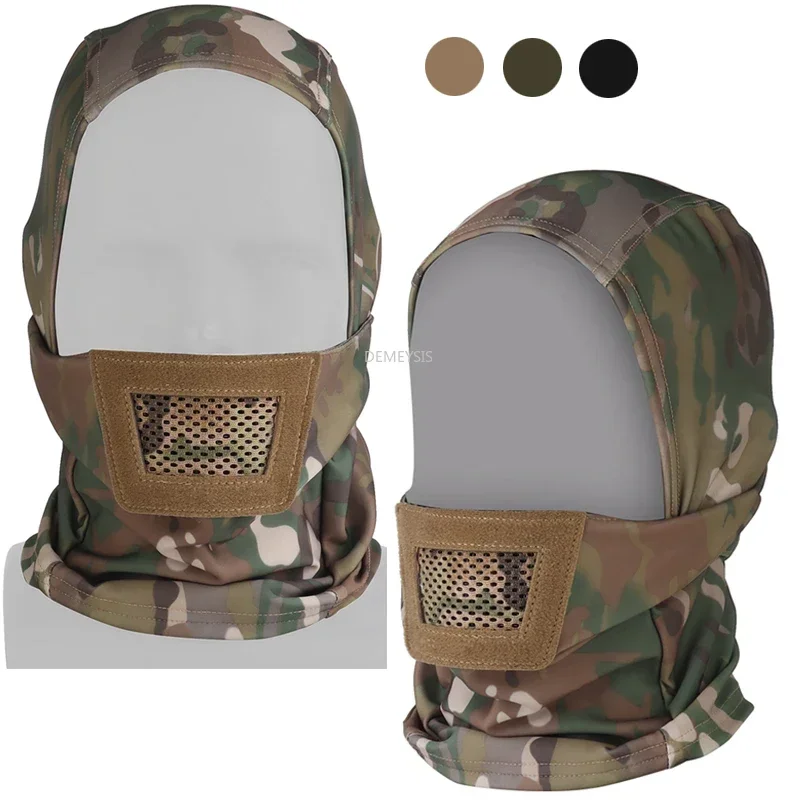 Pasamontañas Airsoft, casco elástico táctico de Paintball, máscaras de protección facial completa, forro para casco, gorra para caza, deportes de ciclismo - imagen 3