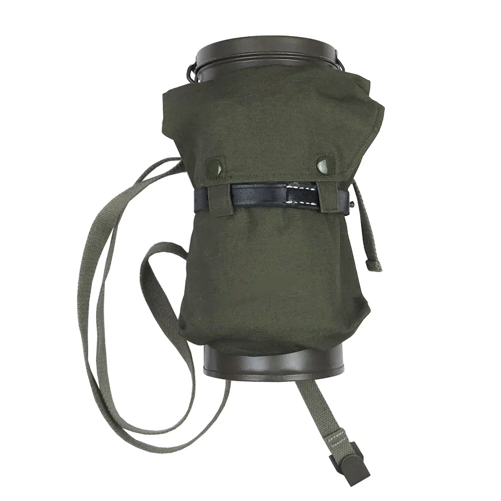 Bolsa de máscara de Gas alemana de la Segunda Guerra Mundial, equipo de soldados, bolsa de equipo combinado, bolsa de máscara de Gas alemana equipada con combinación de cuero - imagen 2