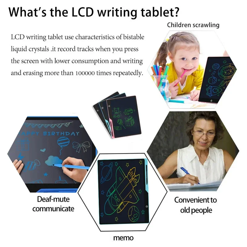 Tableta de escritura LCD recargable para niños y educación - imagen 5