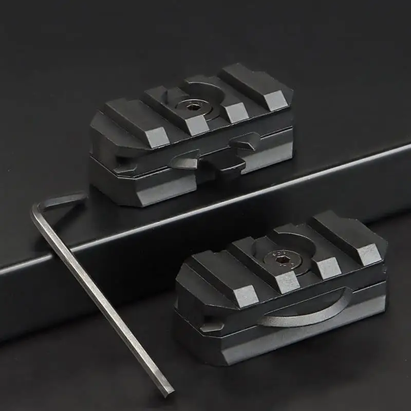 Adaptador de montaje de riel lateral para casco táctico de piezas, accesorio giratorio ajustable de 360 grados para equipo de Airsoft al aire libre, para casco rápido de 19mm, 2 unidades - imagen 5