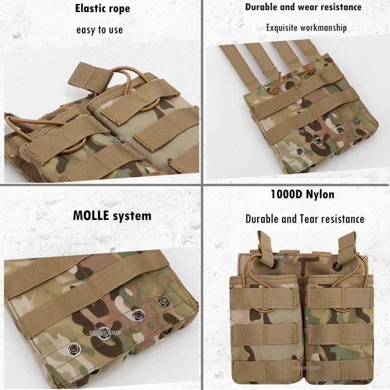 Bolsa táctica para revistas AK M4, bolsa MOLLE para caza al aire libre, riñonera para Rifle - imagen 5
