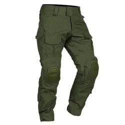 Pantalones de combate con almohadillas resistentes al desgaste
