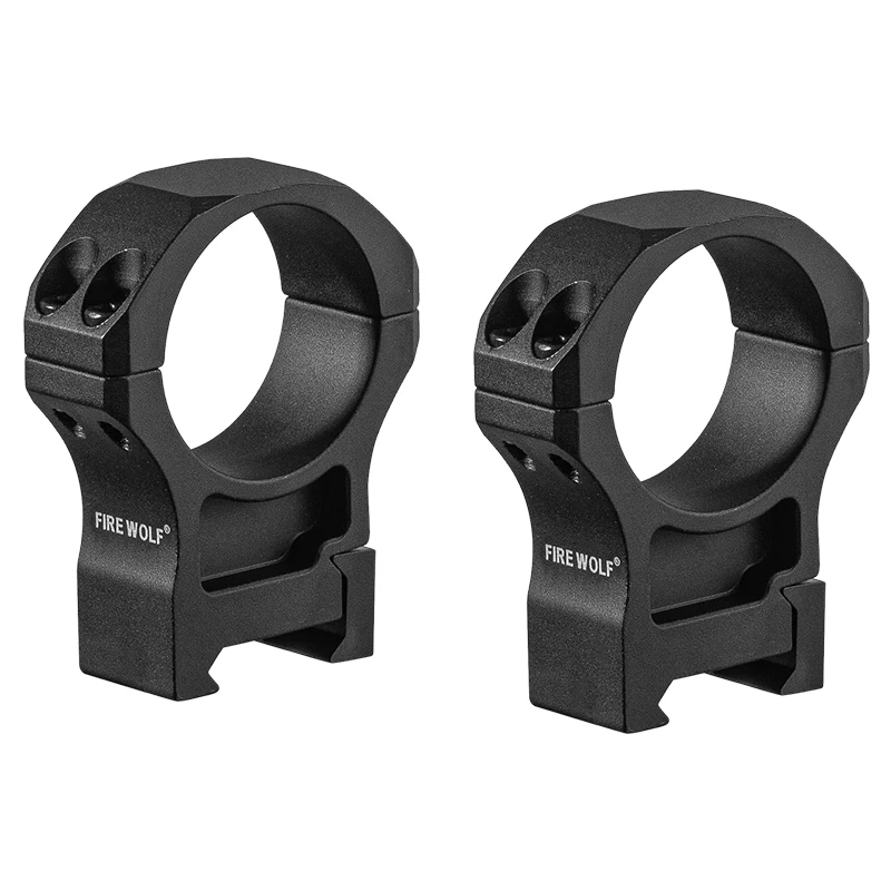 FIRE WOLF-mira telescópica para Rifle, aleación de aluminio 7075, 34mm de alto/Perfil de lLow, soporte de anillo de montaje Picatinny Weaver, 21mm - imagen 2