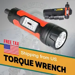 Llave dinamométrica óptica de especprecisión, 10-65 pulgadas, lbs con 21 bits, juego integrado para aplicaciones de armas de fuego y ópticas