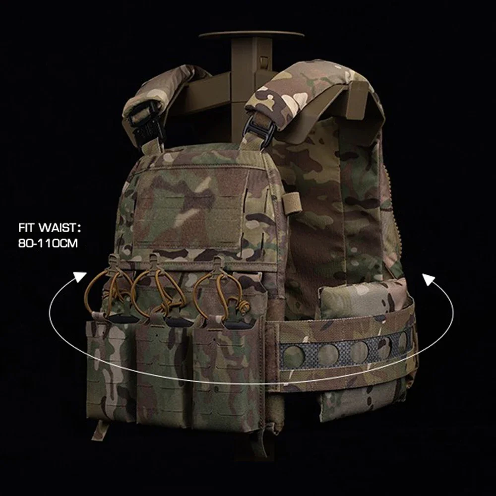 Chaleco táctico Ferro FCPC V5, portador de placa, chaleco de caza MOLLE, bolsa de suplemento de Panel trasero, armadura corporal de tiro Airsoft - imagen 4