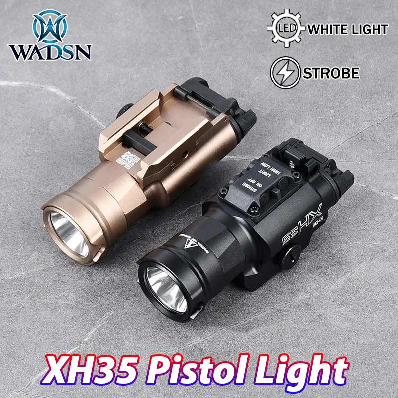 WADSN XH35 Linterna táctica pistola metálica riel Picatinny