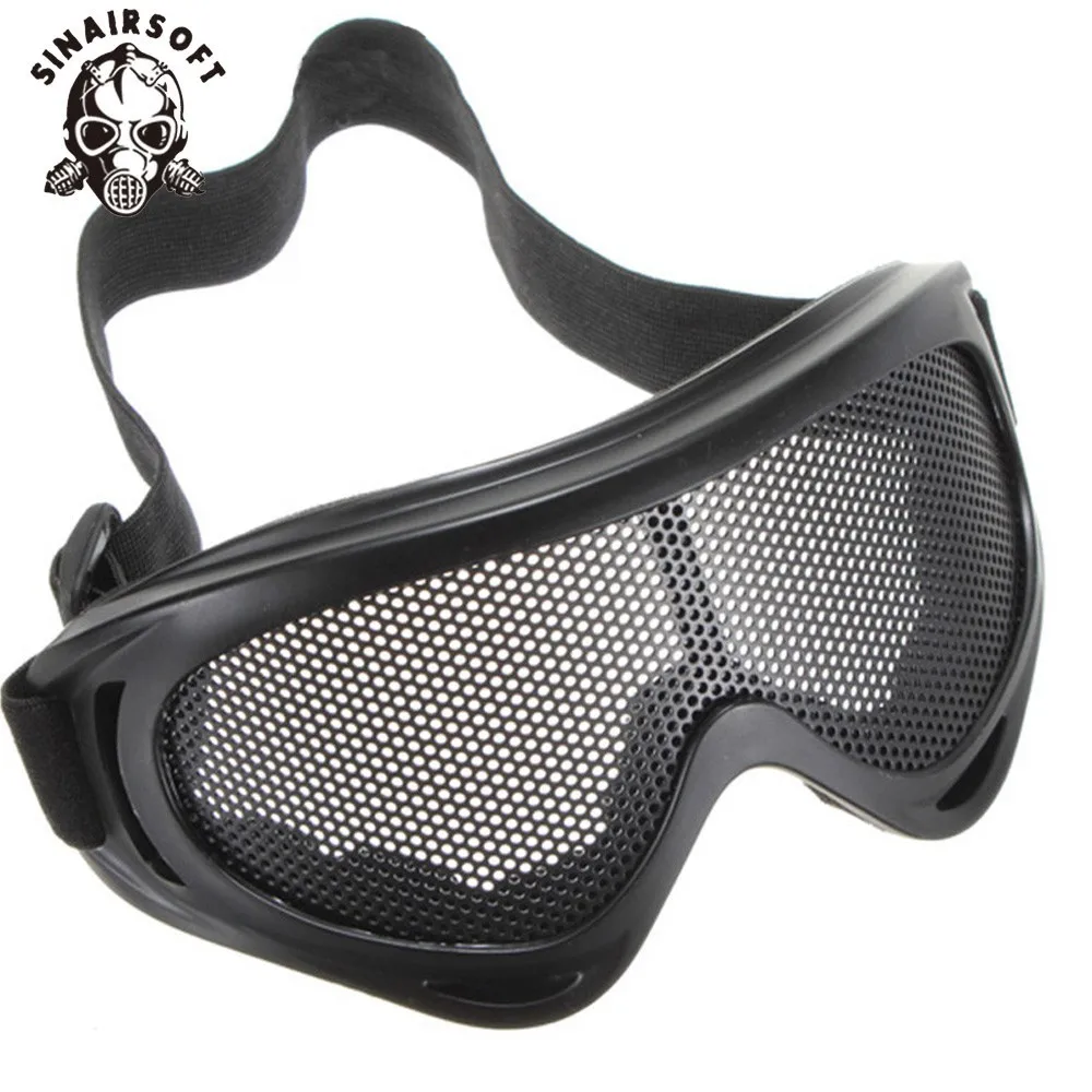 SINAIRSOFT gafas tácticas de malla metálica para Airsoft Paintball caza gafas protectoras de seguridad al aire libre - imagen 5