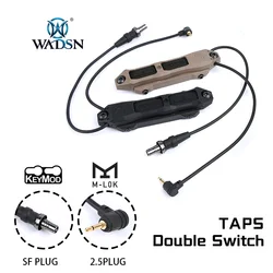 Interruptor de función Dual remoto de presión aumentada táctica para Mlok Keymod DBAL A2 PEQ 15 NGAL MAWL linterna luz exploradora