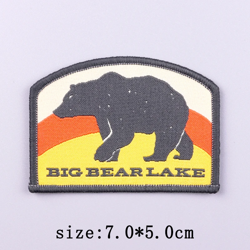 Parche para acampar para ropa, parches de paisaje para ropa, parches de costura tejidos para ropa, insignias adhesivas con gancho - imagen 5