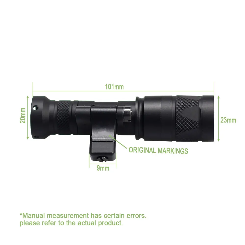 SOTAC-minilinterna LED táctica M340V, luz blanca con interruptor de presión remoto, Riel de 20mm - imagen 3
