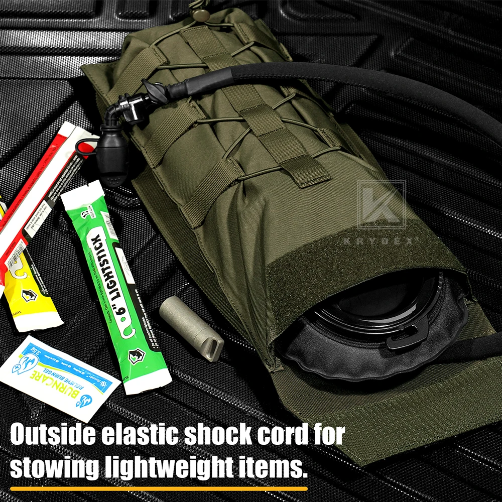 KRYDEX 500D bolsa táctica de hidratación de 100 oz bolsa portadora MOLLE bolsa Modular 3L bolsa para vejiga de agua accesorios de caza al aire libre - imagen 3