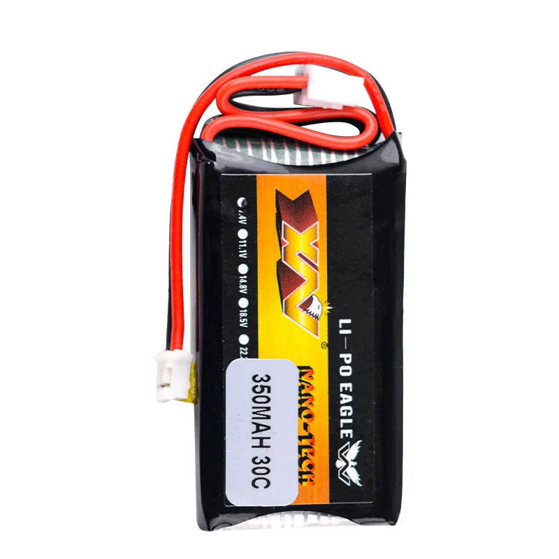 Batería Lipo HJ 2S para coche teledirigido, 7,4 V, 350mAh, 30C, para AXIAL SCX24 90081, C10 1/24, accesorios para modelos de coche teledirigido, 7,4 V - imagen 5
