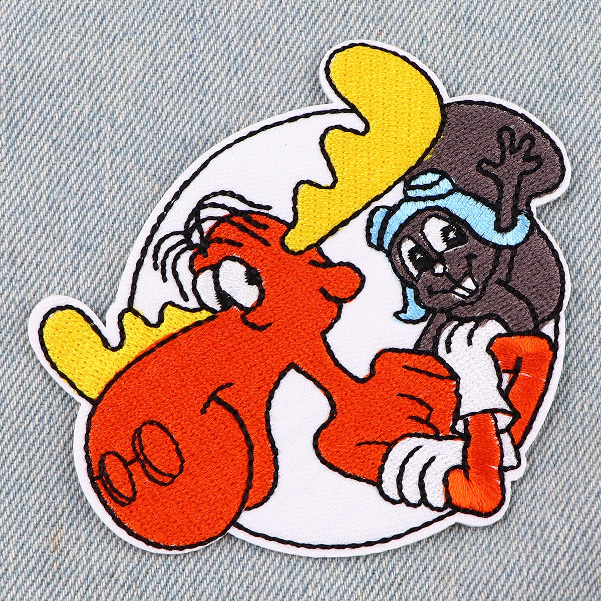 Parches bordados de ciervo de dibujos animados para ropa, parches para ropa, Animal lindo, DIY, parche para planchar en la ropa, pegatinas - imagen 3