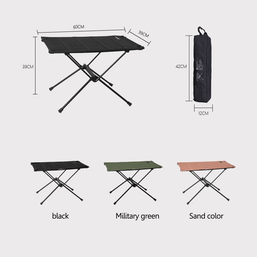 ShineTrip-mesa de Picnic plegable, mesa de pesca portátil, ultraligera, de aluminio, táctica, para caza y Camping - imagen 4