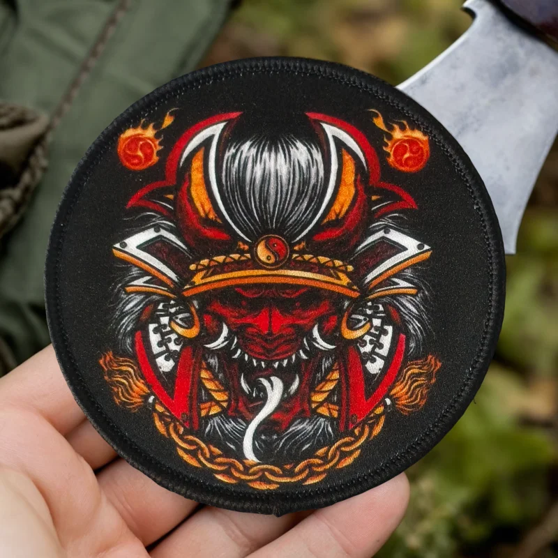 Parche táctico autoadhesivo guerrero demonio para mochila - imagen 2