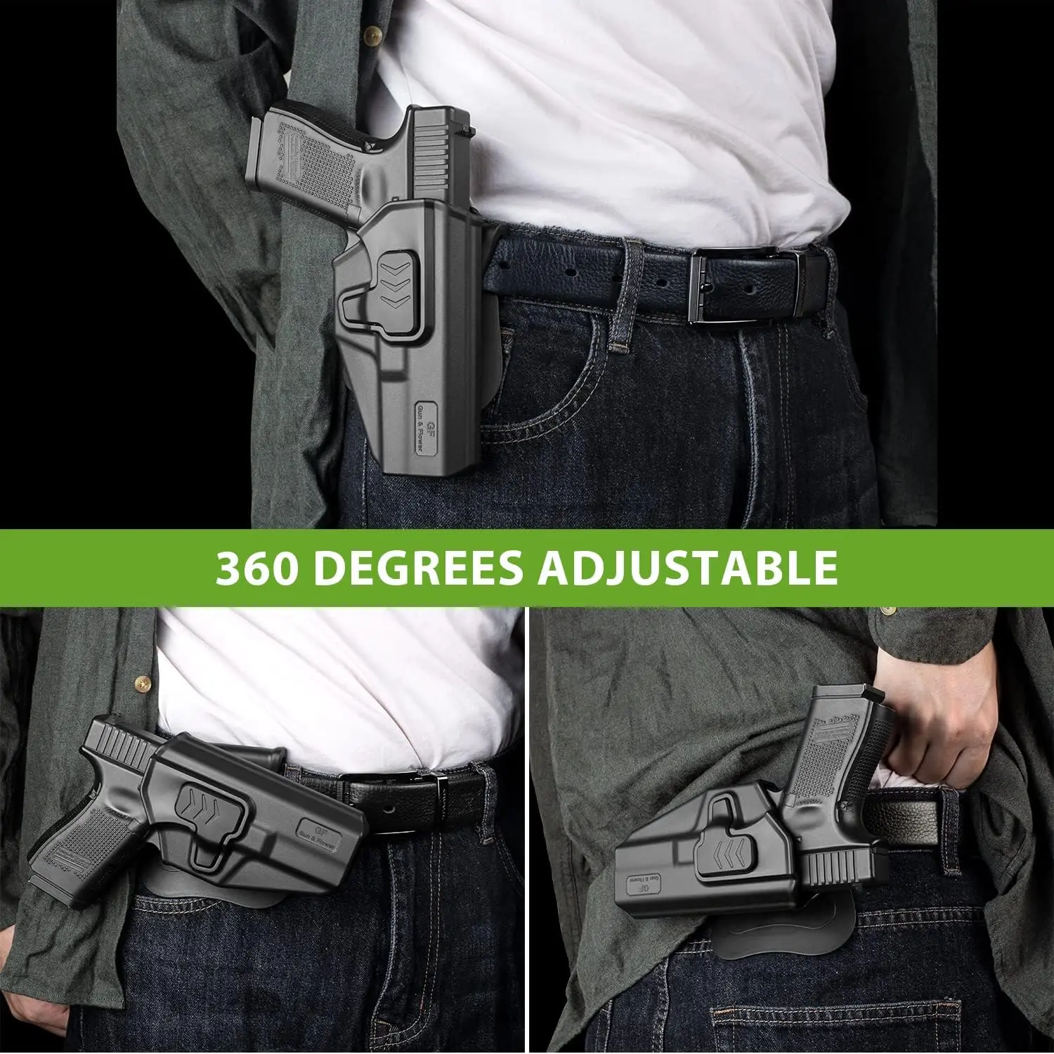 Solo para pistola Springfield XD-S 9 /.40 de 3,3 pulgadas (no para MOD.2), funda OB, transporte de cintura exterior, XDS, ajustable, mano derecha - imagen 5