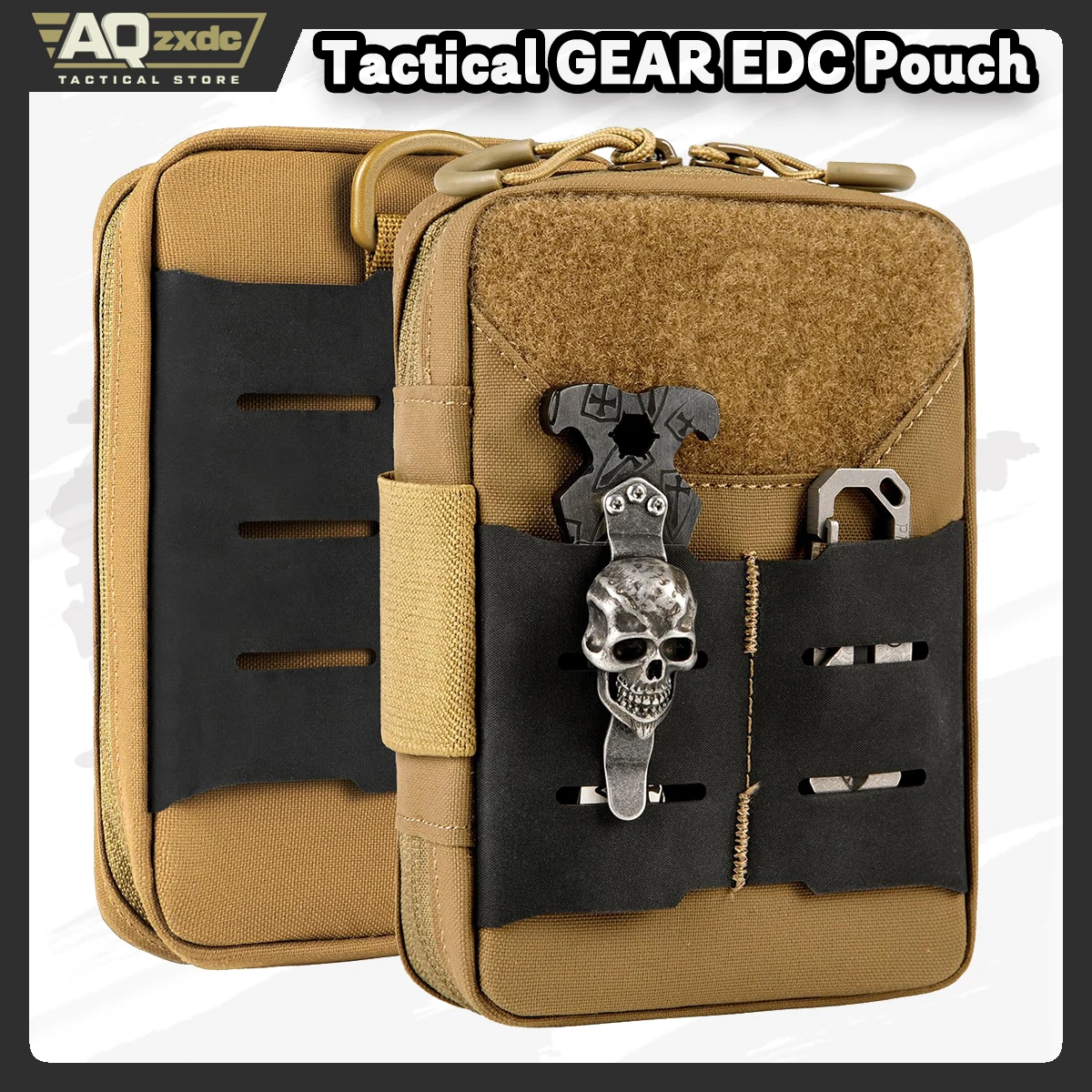 AQzxdc Bolsa táctica GEAR EDC Organizador de bolsillo para herramientas Bolsa de herramientas Molle para hombres, organizador compacto de nailon para herramientas multiherramientas