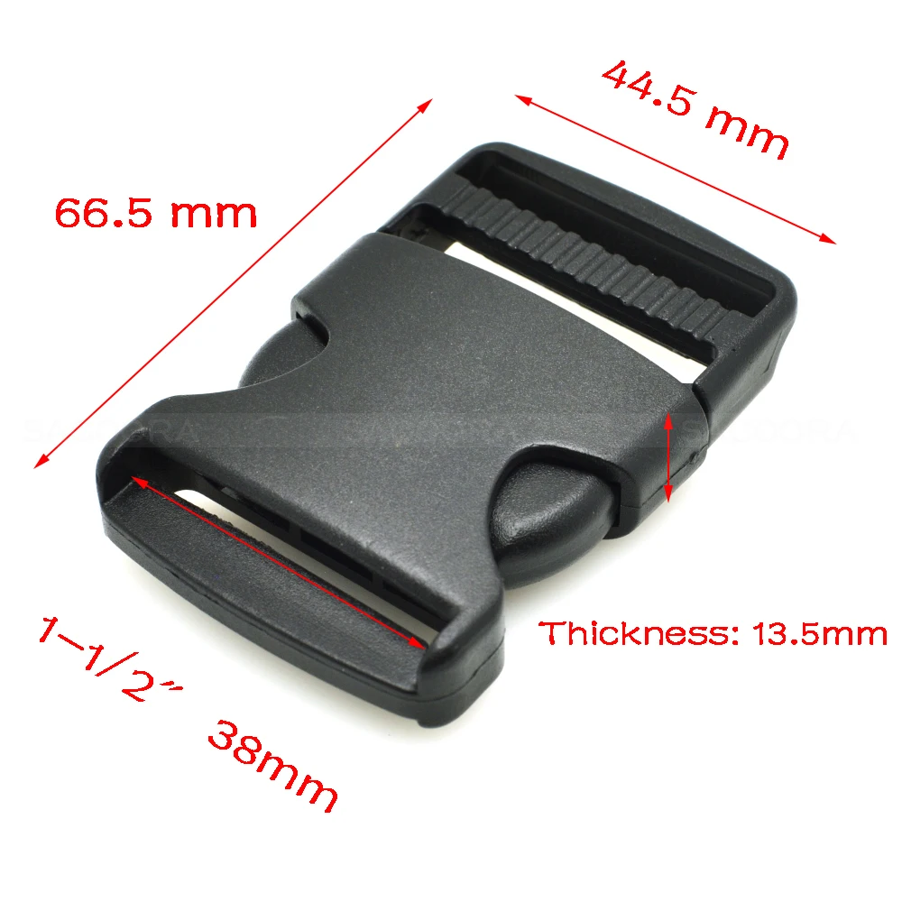 Hebilla de separación interior y arqueada de plástico para correas de mochila, hebilla para bolsa de deportes al aire libre, accesorios de hebilla de viaje - imagen 5