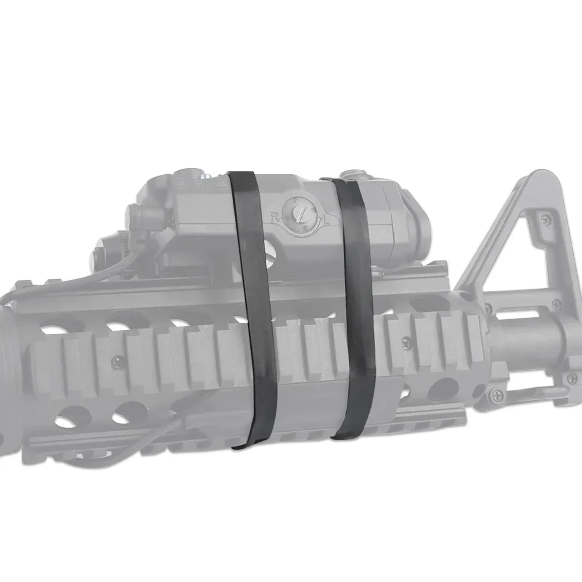 Anillo de goma de alta resistencia, banda táctica de caza Rilfe para linterna DBAL A2 PEQ15, ranura para interruptor de mira láser, 4 Uds./8 Uds. - imagen 2