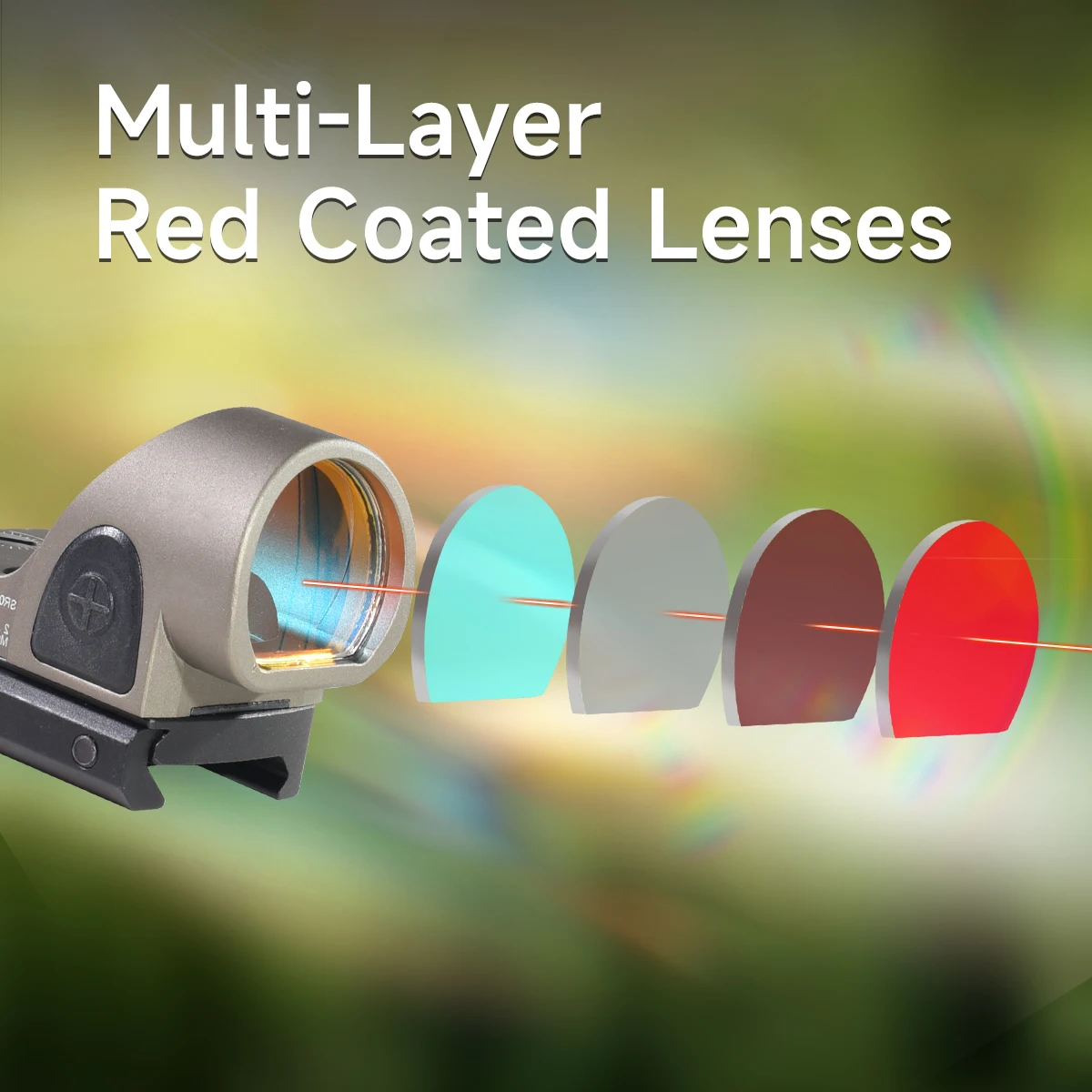 Mini colimador de punto rojo para reflejo táctico, RifleScope compatible con pistola GLOCK Airsoft, montaje en riel de 20mm para caza AR15 M4 - imagen 4