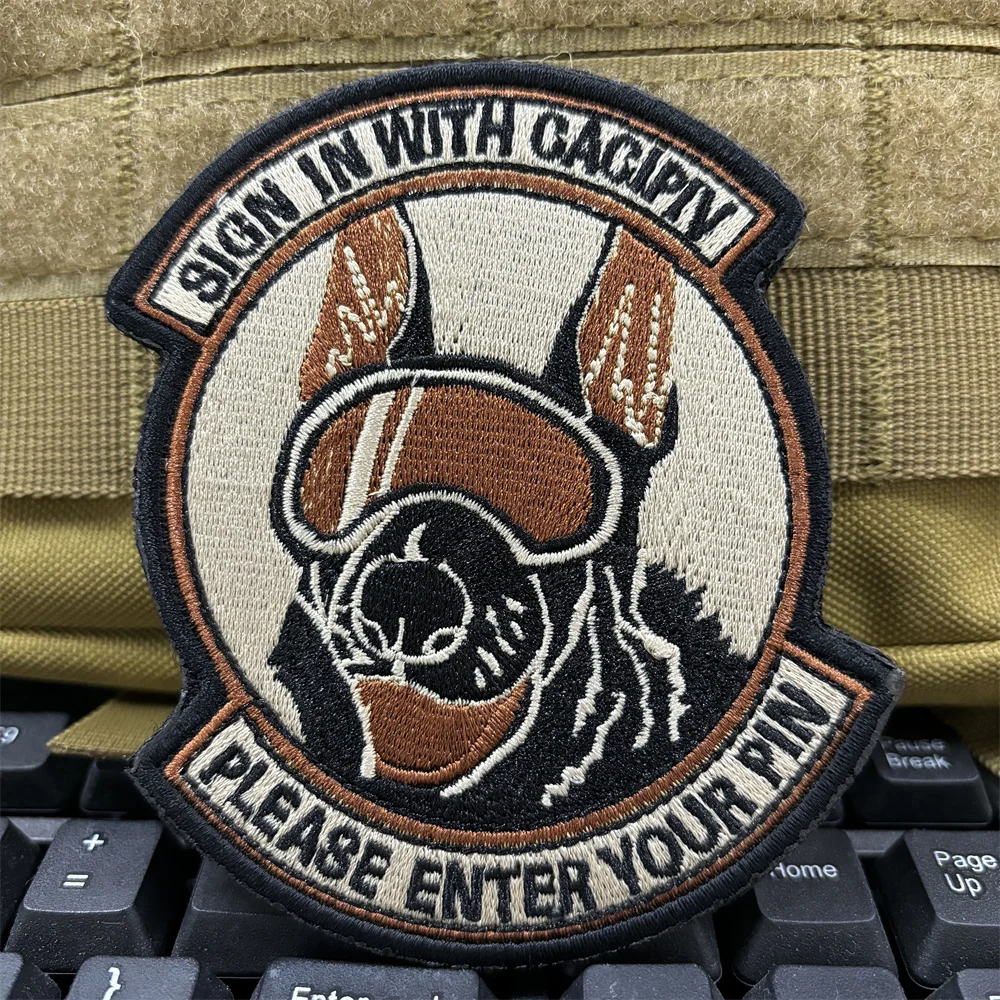 Parches tácticos bordados para mochila, pegatinas de ropa con dibujos animados de perros, bonitos animales, insignia de moral para mascotas, apliques para perros - imagen 4