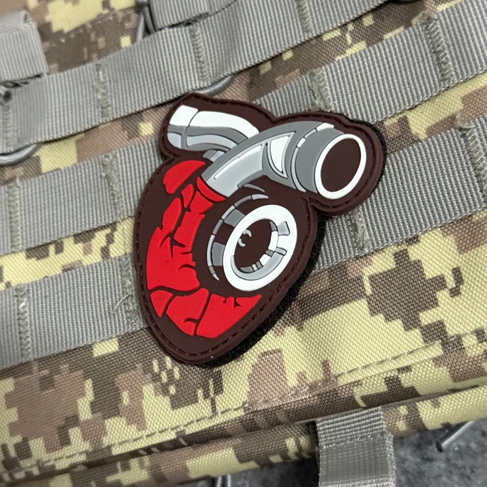 Parche táctico velcro PVC turbina moraleja para mochila - imagen 4