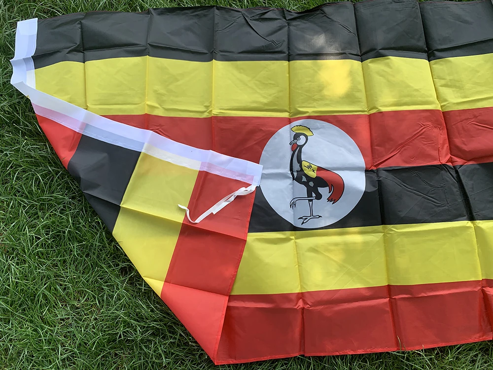 Bandera de SKY, bandera de Uganda, 90x150cm, telas de poliéster de alta calidad, banderas de Uganda colgantes, pancarta de decoración del hogar para interiores y exteriores - imagen 4