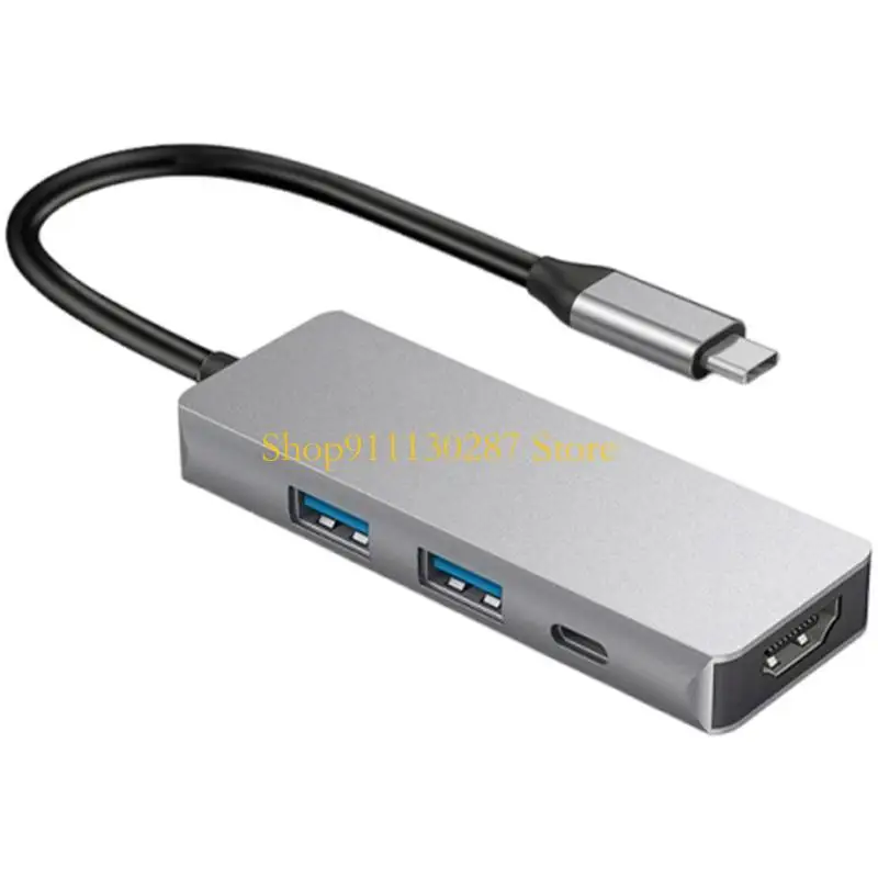 Adaptador ampliable 4 J1HC USB C en 1 puerto carga rápida 4K HDTV tipo C 2xUSB3.0 - imagen 3