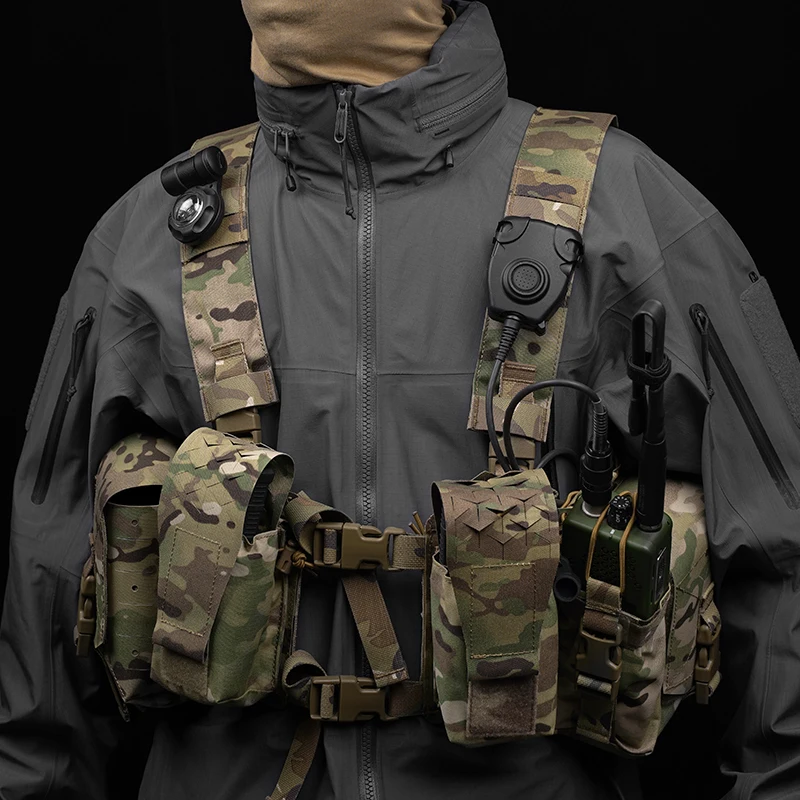 Plataforma de pecho táctica Alpha con bolsa de expansión estilo SS, liberación rápida, 34 chasis dividido, corte Molle, revista de montaje, equipo Airsoft - imagen 4
