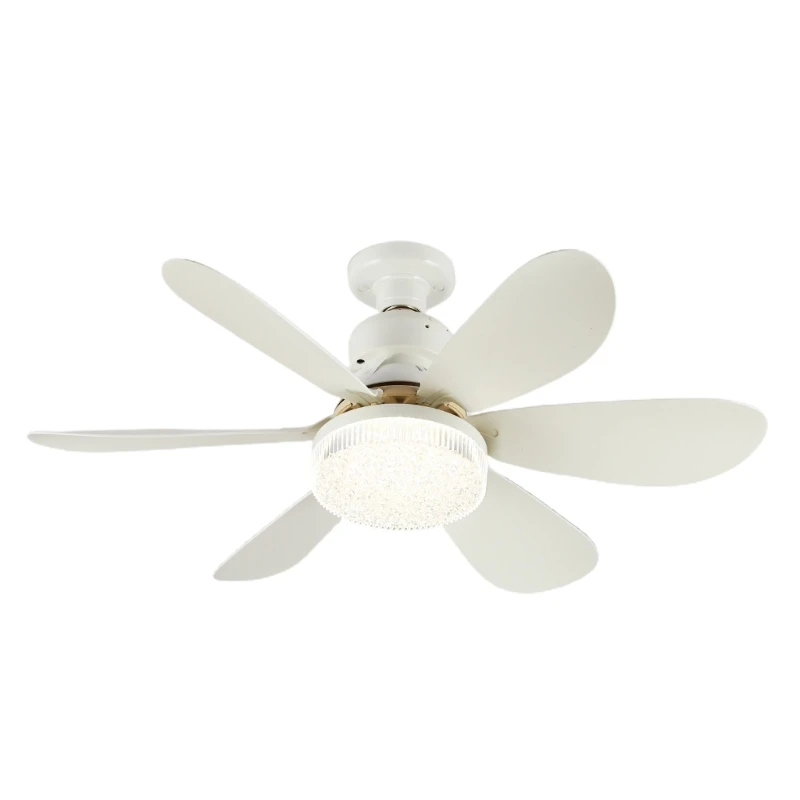 Ventilador techo interior 16,5 pulgadas con luz, 6 aspas, velocidad y brillo ajustables, envío directo - imagen 4