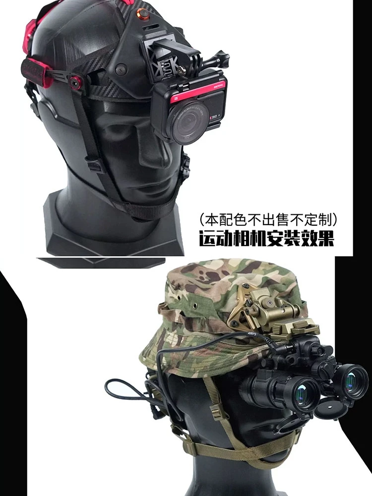 Marco de visión nocturna montado en la cabeza, cámara deportiva, soporte para casco, accesorios tácticos - imagen 3