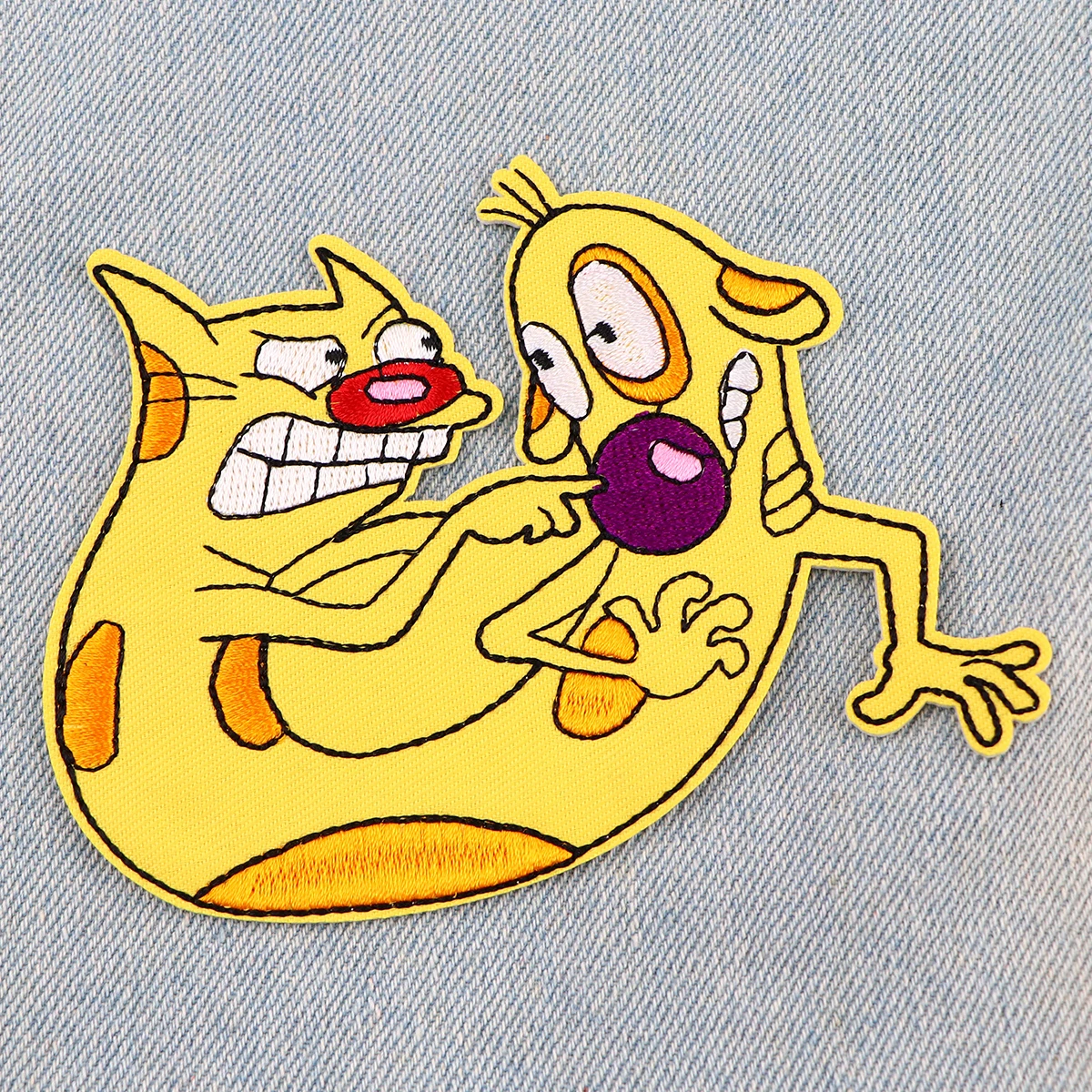 Parches bordados de animales de dibujos animados para ropa, pegatinas para planchar, DIY - imagen 3
