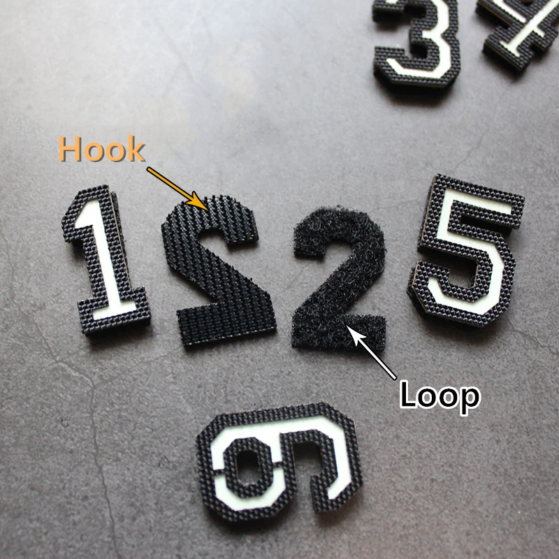 Parches tácticos luminosos con número Digital, apliques de insignia para ropa, decoración DIY, nailon Digital 1, 2, 3, 4, 5, 6, 7, 8, 9, 0 - imagen 4