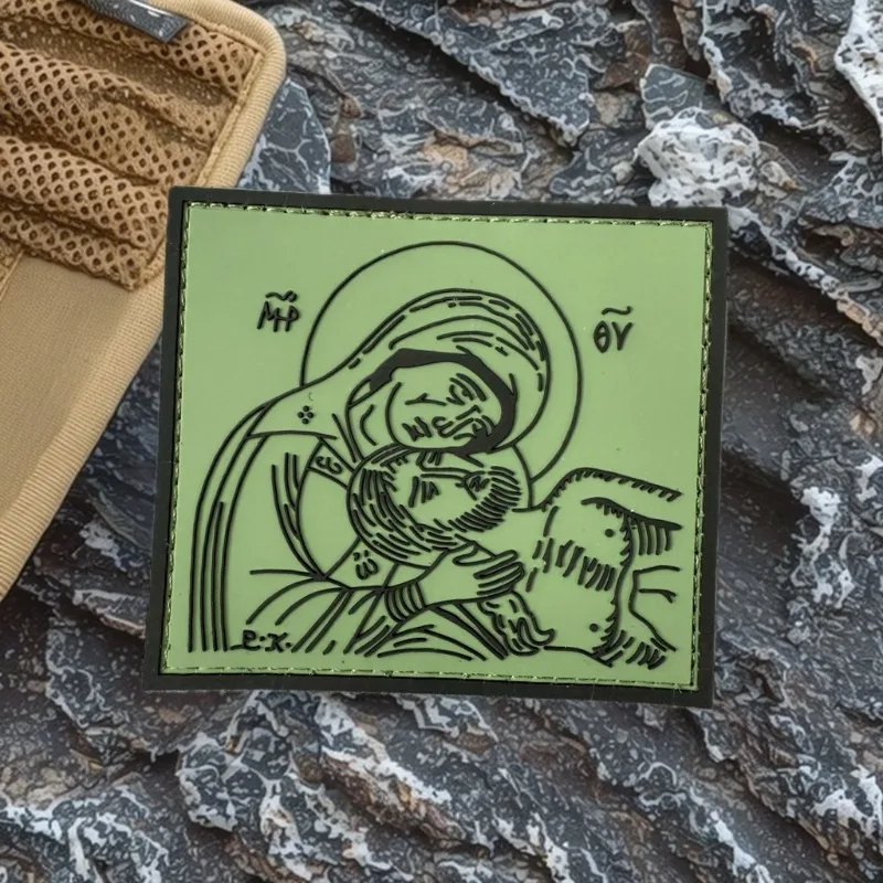 Parche de Pvc "Madre de Dios", insignia de moral táctica, gancho y bucle, brazalete militar, mochila, accesorios decorativos - imagen 3