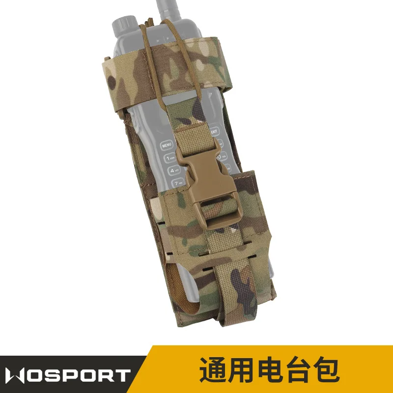 Equipo de camuflaje al aire libre, chaleco táctico, accesorios, bolsa Universal para Walkie Talkie de mano, juego de Paintball - imagen 3