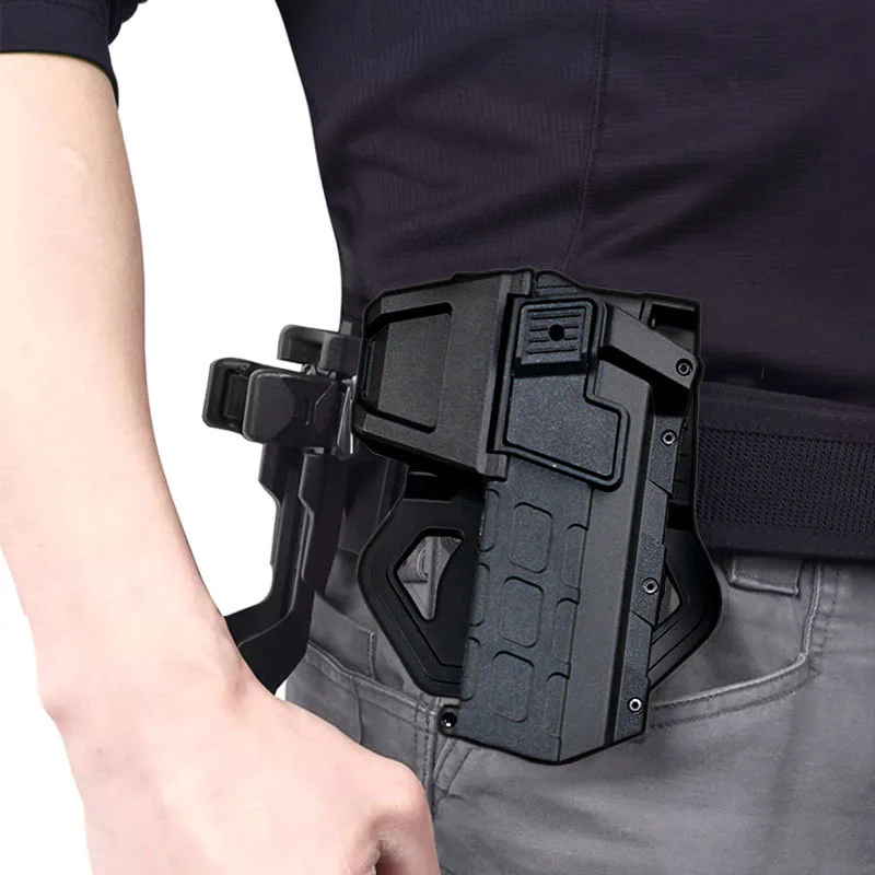 Funda móvil táctica P320 para funda P320, funda para pistola de cintura de caza, funda móvil con linterna/láser - imagen 2