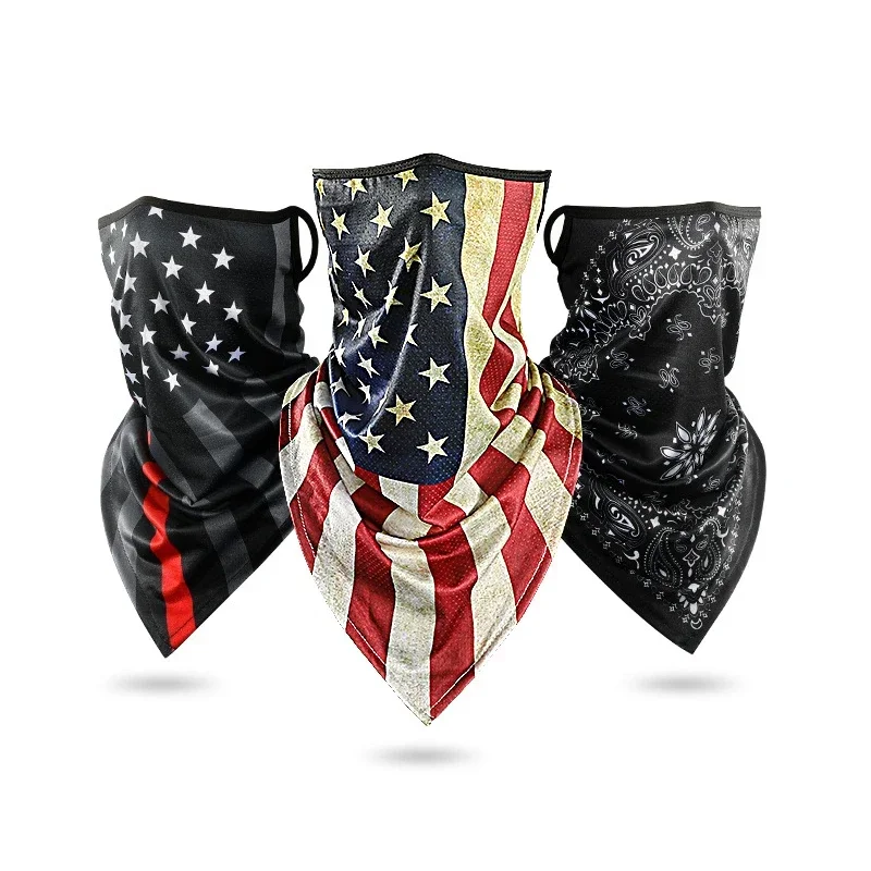 Mascarilla facial de motocicleta de hielo frío de verano para hombre, gorro de calavera, pasamontañas, Bandana, protección facial para correr, ciclismo, bufandas para deportes al aire libre - imagen 3