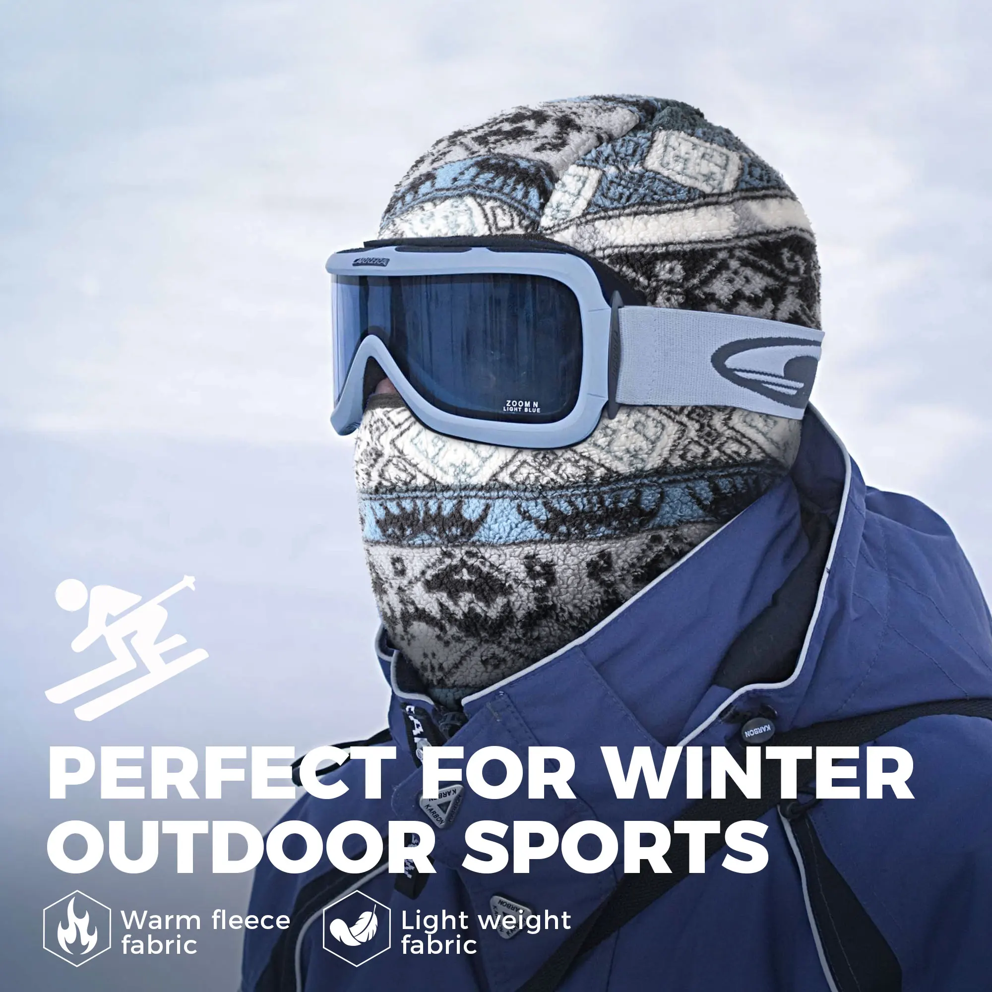 Pasamontañas para ciclismo, casco de lana, máscara facial completa, máscara cálida, esquí, bicicleta, deportes de ciclismo, pasamontañas, sombrero, accesorios de invierno para exteriores - imagen 3