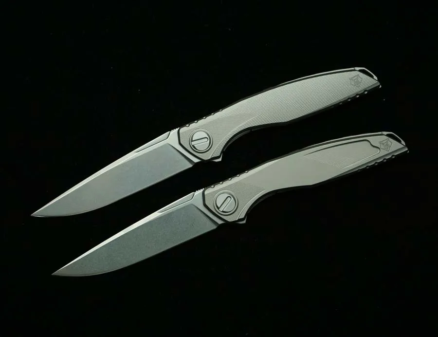 LEMIFSHE Astrum cuchillo plegable M390 mango titanio para camping