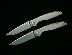 LEMIFSHE Astrum cuchillo plegable M390 mango titanio para camping