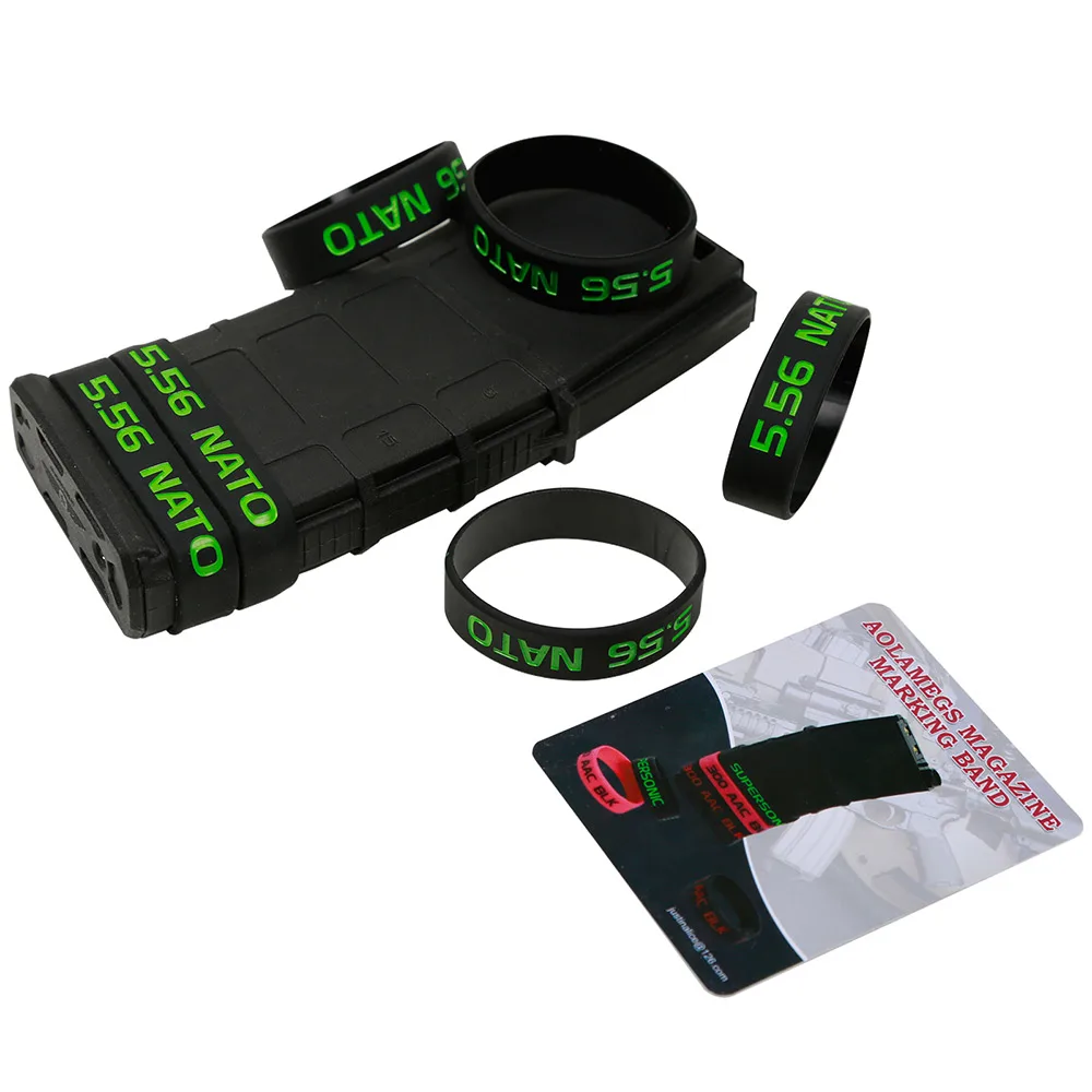 6 unids/pack banda para marcar revistas para 5,56 Nato 300 Blackout 7,62x35mm banda de goma para marcar revistas varios colores de alta calidad - imagen 5