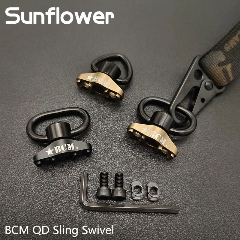 Equipo táctico de Metal BCM QD Sling adaptador giratorio montaje en riel M-LOK correa de hebilla bucle botón de separación rápida accesorio de caza - imagen 5