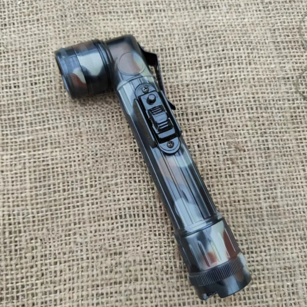 Linterna multilente de plástico tipo L, negra