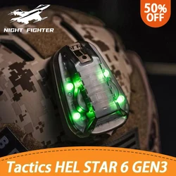WADSN HEL-STAR 6 GEN3 – Luz estroboscópica IR para casco táctico