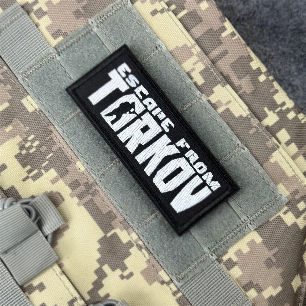 Parche de tiro, insignia de moral bordada, brazalete táctico, parches militares con gancho para ropa, pegatinas para mochila al aire libre