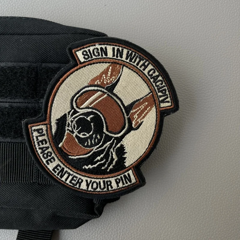 Parche de velcro con bordado de perro y mascota, insignia de moral táctica de ojos, gafas de dibujos animados, ropa DIY, aplique de mochila - imagen 4