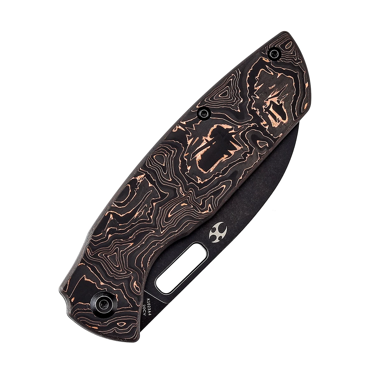 Kansept Convict cuchillo plegable EDC hoja damasco CPM-S35VN Micarta - imagen 5