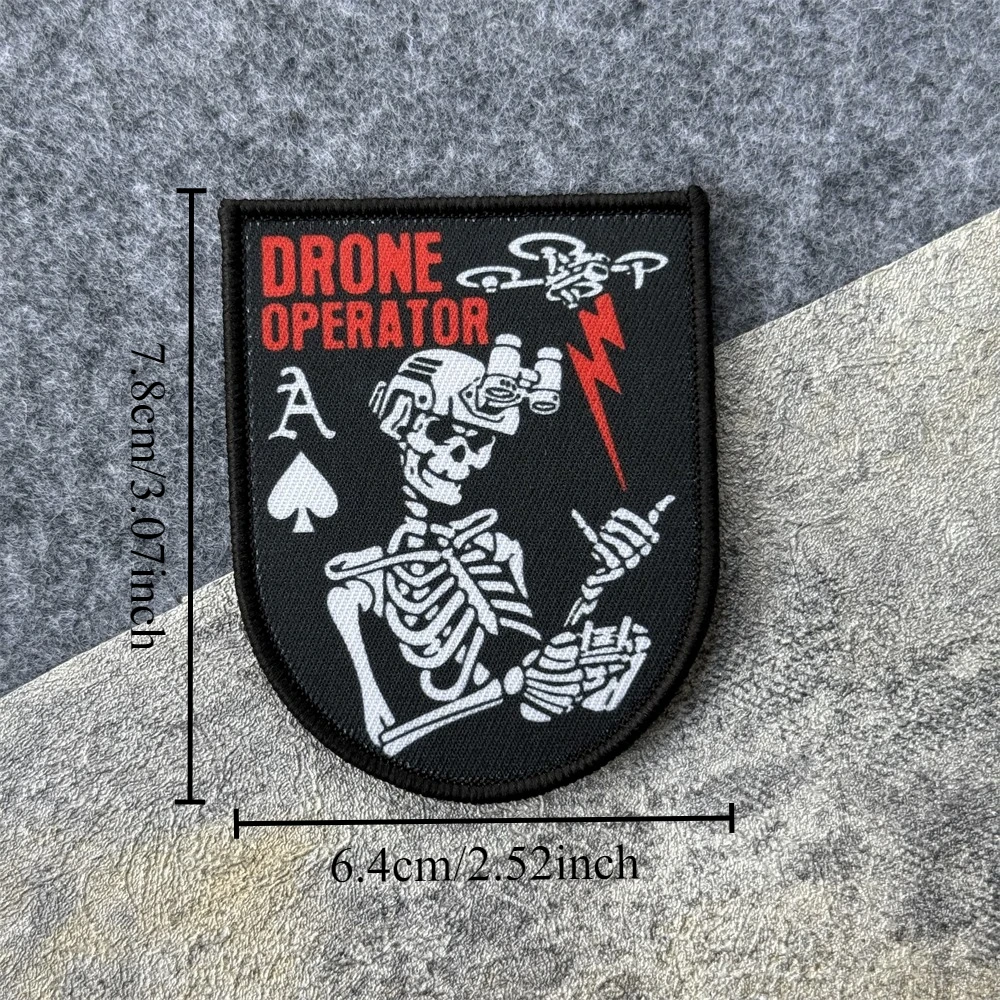 Parche "Drone Pilot", insignia de moral táctica, parches de gancho y bucle impresos en ropa, brazalete militar, pegatina para mochila - imagen 4